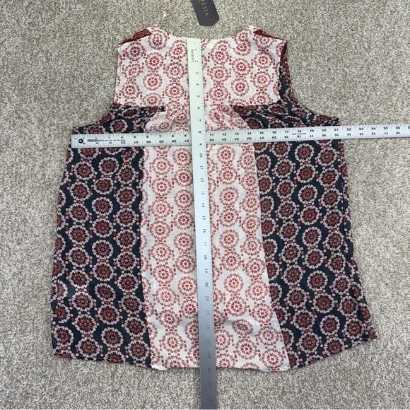 NWT Artesia Womens Top Size M Pink Blue Button Front - Picture 9 of 16